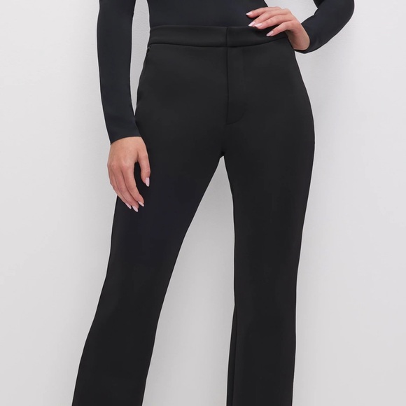 NWT Good American Scuba Boss Straight Trouser in Black size 26 Plus - Picture 3 of 12